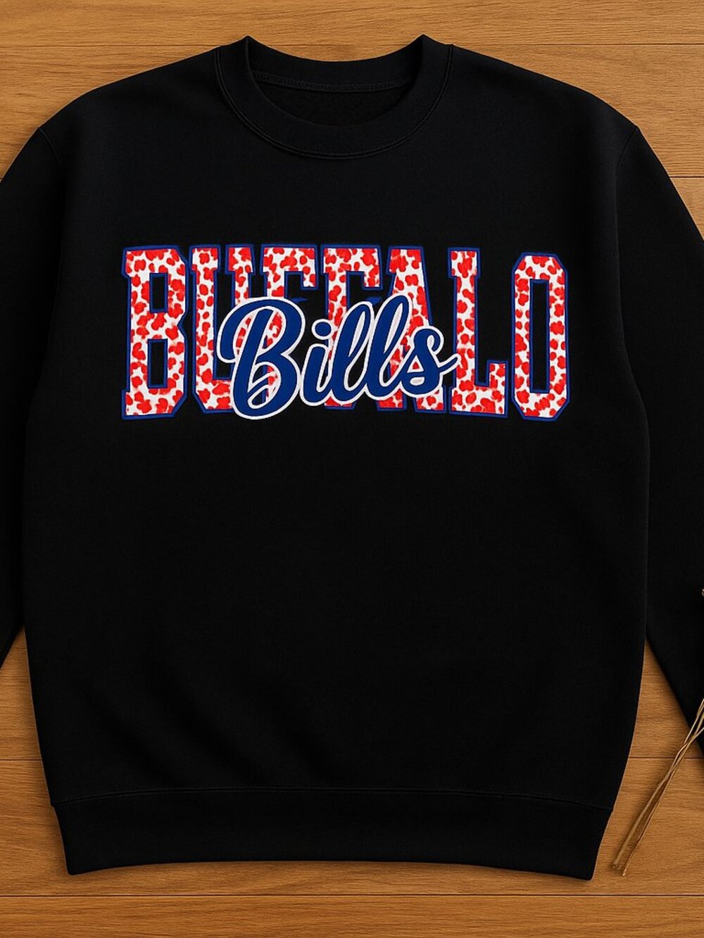 Buffalo Bills Graphic Sweatshirt – Red White & Blue Football Fan Crewneck